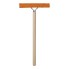 Vinduesvasker 20cm med træhåndtag 40cm – orange rensepude, metalconnector og træhåndtag i brun farve.