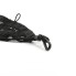 Elastisk bagagenet 80 x 50 cm – sort med plastkroge til sikring af last i bagagerummet.