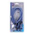 Luggage clamp 8-arm – front view showing blue and white elastic bungee cord with metal hook.