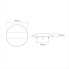Vista frontale del fanale posteriore a LED 12/24V 3 funzioni 140mm STI LED – con due fori di montaggio a 80mm di distanza.