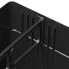 Vista dettagliata della scatola batteria nera 35 x 18 x 20 cm – con maniglia e scanalature interne per una migliore presa.