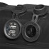 Dettaglio della scatola batteria nera 35 x 18 x 20 cm – con 2 porte USB, 1 presa 12V e voltmetro integrato.