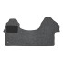 Motorhome cab floor mat – top view showing textured anthracite surface and cut-out for pedals.