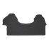 Motorhome cab floor mat – top view in anthracite with cut-out for lever and heel protection, anti-slip backing.