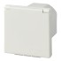 Witte CEE-stekker – voor buitencontactdoos 16A met vierkante vorm en IP44-classificatie.