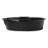 Oil drip tray – side view showing round black design with two handles and 8L capacity.
