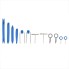 Vue de dessus – kit de dépose d'autoradio 12 pièces avec outils de démontage en bleu et argent.