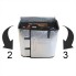 Couvercle de batterie thermique – vue de face – en aluminium argenté avec isolation thermique pour batteries 50Ah-72Ah.