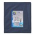 Vue de face – paravent de camping ProPlus bleu et blanc, réglable de 37 à 70 cm, avec 4 ventouses.