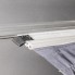 Dettaglio del set di adattatori Keder 7-5mm – strisce grigie e nere per tende da sole, lunghezza 270cm.