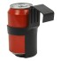Set of 2 cup holders for the car – front view showing black and red clip-on design for standard beverage cans.