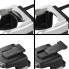 Detail aanzicht van een zwarte auto bekerhouder voor ventilatierooster – met verstelbare clip en rubber grip.