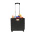 Carrello di trasporto pieghevole – vista frontale – con manico estensibile e capacità di carico di 25kg.