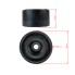 Bow roller rubber – top view showing black rubber with an outer diameter of 120 mm and centered hole diameter of 17 mm.