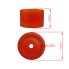 Bow roller polyurethane – top view showing orange ring with outer diameter 119 mm and centered mounting hole.
