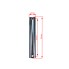 Thru axle – front view showing 105mm length, 20mm diameter, and cotter pin in galvanized steel finish.