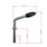 Vite a ginocchiera M12 lunga 60 mm – manico in gomma nera – finitura galvanizzata e colore argento.