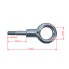 Eyebolt for panic lock M10 x 40 mm – front view showing silver galvanized ring screw with eyelet design.
