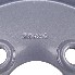 Jante 2.50 x 10 – vue de face en argent avec trou central de 60mm et cercle de perçage de 100mm, 4 trous.