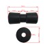 Conical keel roller rubber – top view showing black rubber, length 190 mm, and central hole diameter 21 mm.