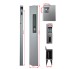 Set of 2 aluminium drop side locks – front view showing 600mm length and black powder-coated steel handle.