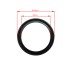 Forfra – sort Knott Hub Seal Olietætning med 56,2 mm udvendig diameter og 44 mm indvendig diameter.