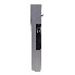 Dropside lock 500mm right – side view showing black handle and silver anodized finish with mushroom pin locking.