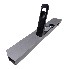 Dropside lock 600mm right – top view showing black handle and silver anodized finish with counter holder.