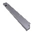 Dropside lock 600mm right – side view showing gray powder-coated steel handle and mushroom pin locking mechanism.