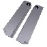 Bovenaanzicht van valbeveiliging – 300 mm lengte en 25 mm breedte in geanodiseerd aluminium.