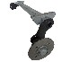 750kg Anhänger Achse-A= 1000mm-C= 1438mm 4x100-niedriger Bock-ungebremst – schrägansicht mit verzinktem Rahmen und vier...