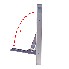 Side panel lock – 350 mm length with right-hand orientation and black powder-coated steel handle on a plain white background.