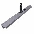 Side panel lock – top view showing 800 mm length, left side, black handle, and gray anodised aluminum finish.