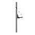 Side panel lock – side view showing 800 mm length, black handle, and grey anodised aluminium finish.