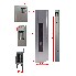 Aluminium drop side locks – front view showing 350mm length and 180° black handle for left/right compatibility.