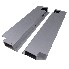 Aluminium drop side locks – top view showing 350mm length and 180° handle for left/right orientation in gray.