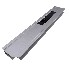 Set of 2 aluminium drop side locks – side view showing black 180° handle and silver anodised finish.