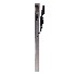 Aluminium drop side lock – side view showing 180° black handle and silver anodised finish.