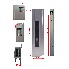 Oplegslot aluminium met aanslag 300mm links – zwart gepoedercoat handvat en grendelvergrendeling zichtbaar.