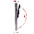 Aluminium drop side lock – side view showing 180° handle, left-side mounting, and silver anodised finish.