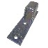 Aluminium drop side lock – top view showing 600 mm length and black powder-coated steel handle.