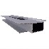 Aluminium drop side lock – angled view showing black powder-coated handle and silver anodised body.