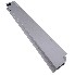 Aluminium drop side lock – side view showing 600 mm length and 180° black handle for right-side mounting.