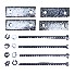 Universal drawbar box mounting kit M8 – top view showing silver galvanized fasteners and black bolts with nuts.