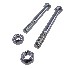Leva del freno a mano WAP – molla a gas e finitura galvanizzata – dimensione X=28 mm, vista frontale.