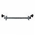 750kg Anhänger Achse-A – Frontansicht mit 4 Montagebohrungen und grauem, galvanisiertem Finish