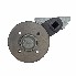 750kg trailer axle – top view showing gray circular flange with 4 mounting holes and square attachment hole.