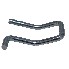 Dettaglio della staffa di fissaggio M8 – forma ad uncino in acciaio zincato, dimensioni 45 x 75 mm, colore argento.