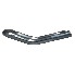 Staffa di fissaggio M8 – forma ad uncino in acciaio zincato – dimensioni 45 x 75 mm, vista laterale.