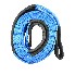 Bovenaanzicht van de blauwe Berg-& boomgordel 8 m 8T – 60 mm breed, gemaakt van 100% polyester.